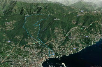Route of about 8 kilometers starting from Rapallo arriving to Montallegro