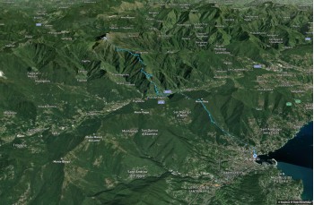 Trail von Rapallo nach Montallegro bis Monte Ramaceto