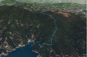 Trekking von San Fruttuoso di Camogli zur Höhe des Monte di Portofino