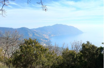 Fußweg von Recco nach Sori auf den Hügeln des Golfo Paradiso