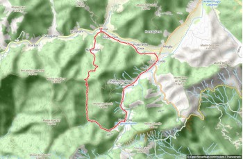 Circular trail from Priosa to Ventarola and back from Parazzuolo.