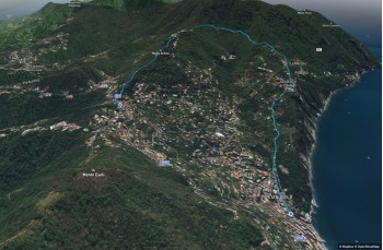 Wanderung zu Fuß von Ruta di Camogli nach Camogli