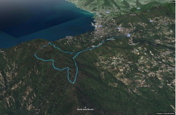 Itinerario da Ruta a Semaforo vecchio sul monte Parco di Portofino.