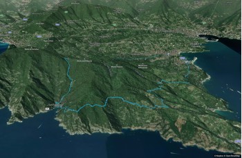 Ring trail from Santa Margherita Ligure to S. Fruttuoso.