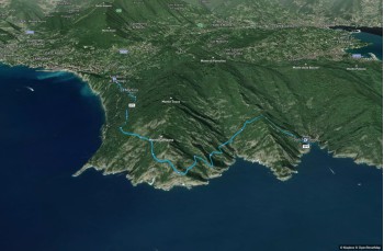 Trail von San Rocco di Camogli nach San Fruttuoso im Naturpark Portofino
