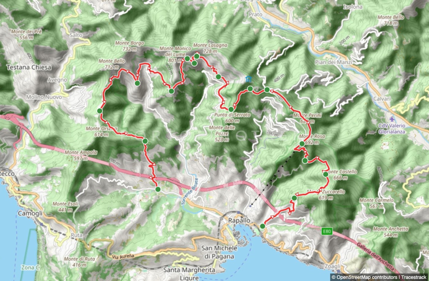 Trail du giamin da Rapallo