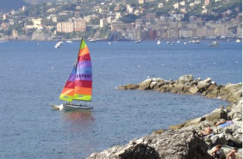 Route zu Fuß von San Rocco di Camogli nach Punta Chiappa