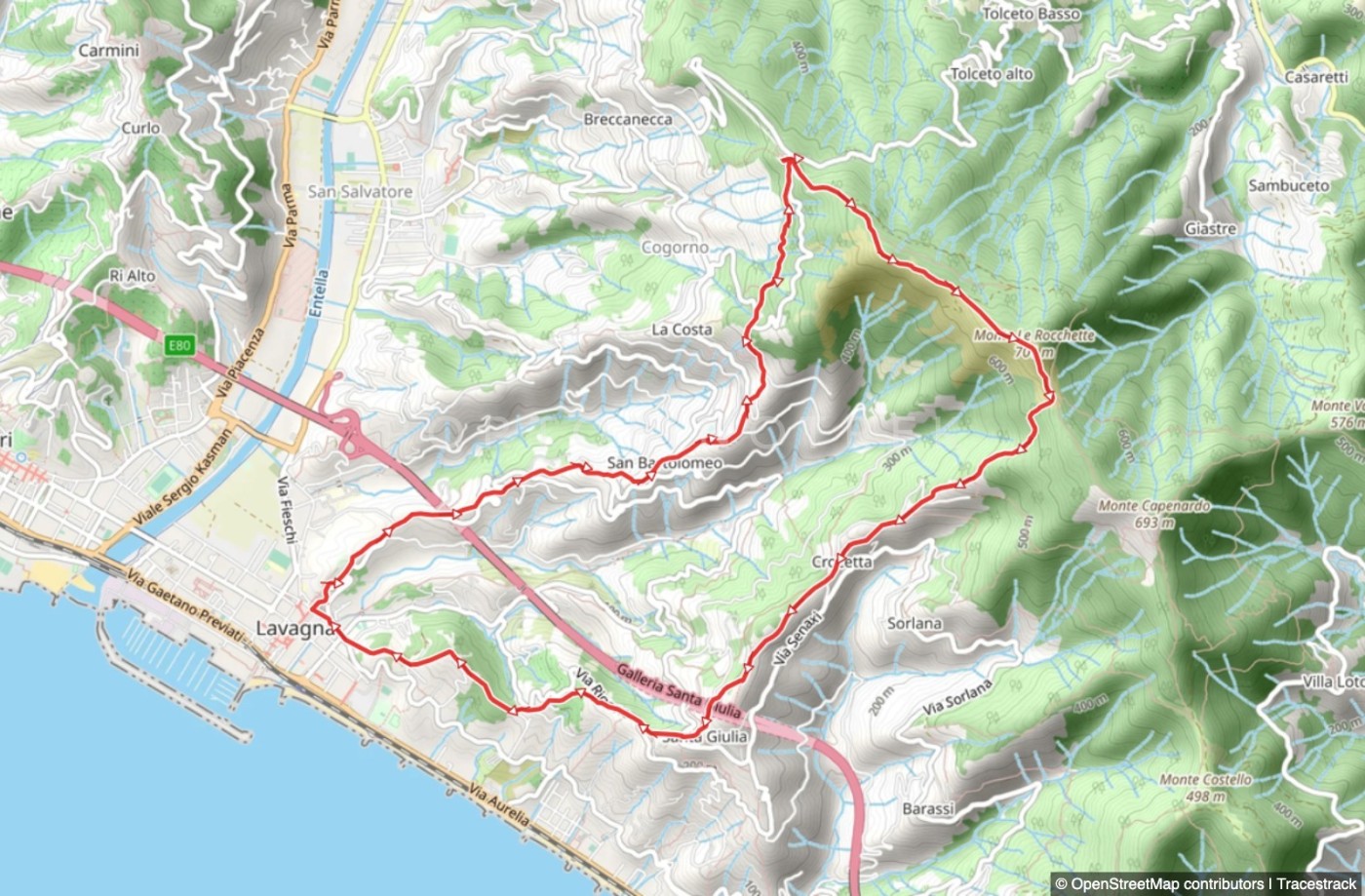 Loop trail Lavagna - Monte S. Giacomo - Monte Rocchette - S. Giulia