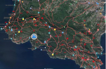 Portofino natural park trails digital map by portofinotrek