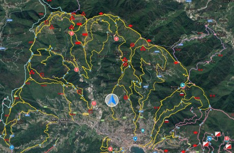 Mappa digitale sentieri portofinotrek, Rapallo.