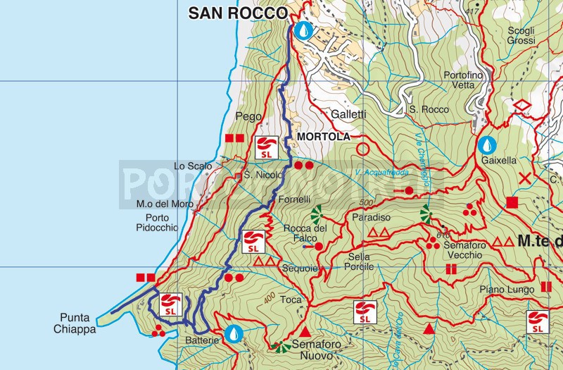 San Rocco di Camogli - Batterie - Punta Chiappa
