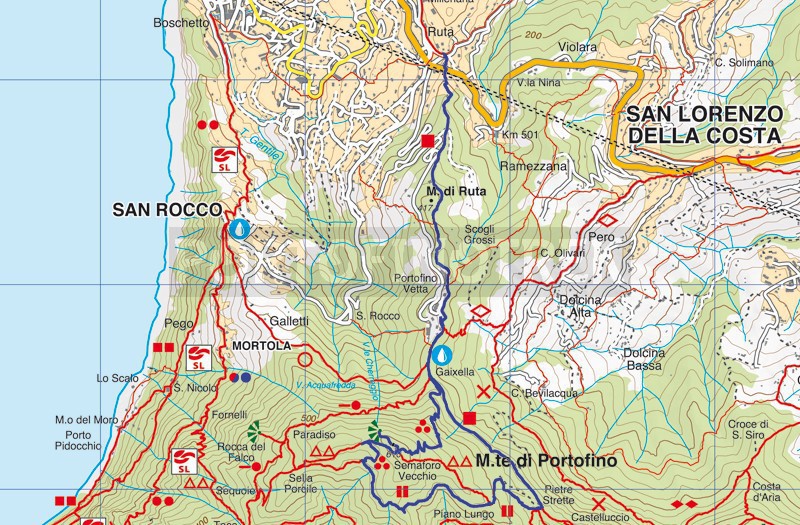 Ruta - Portofino vetta - Semaforo vecchio - Pietre Strette - Ruta