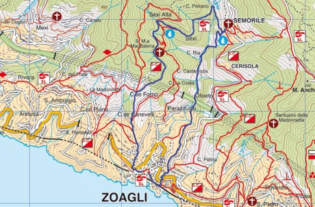 Zoagli - Cappelletta della Maddalena - Semorile - Zoagli