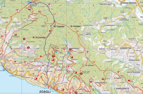 Trail from Zoagli a Montallegro via Scoglio