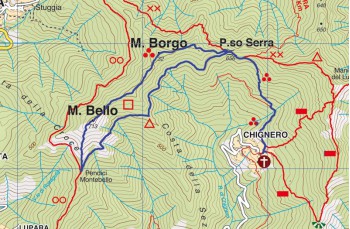 Chignero - Pendici Monte Bello - Monte Bello - Monte Borgo - Passo Serra